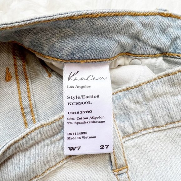 NWT KANCAN high rise distressed jeans light wash size 27 style KC8309L - Picture 6 of 7